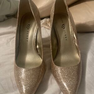 Gold sequin high heels